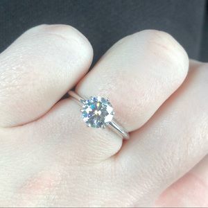 Size 7 moissanite ring